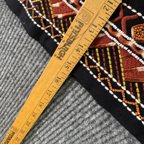 Embroidered Mini Skirt Womens 4 Boho Festival Indie Y2K Colorful Aztec Pattern - Picture 6 of 7